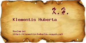 Klementis Huberta névjegykártya
